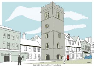 St. Albans Clock Tower from the High Street