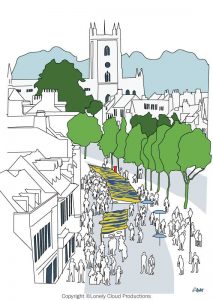 St. Albans Market from the Clock Tower